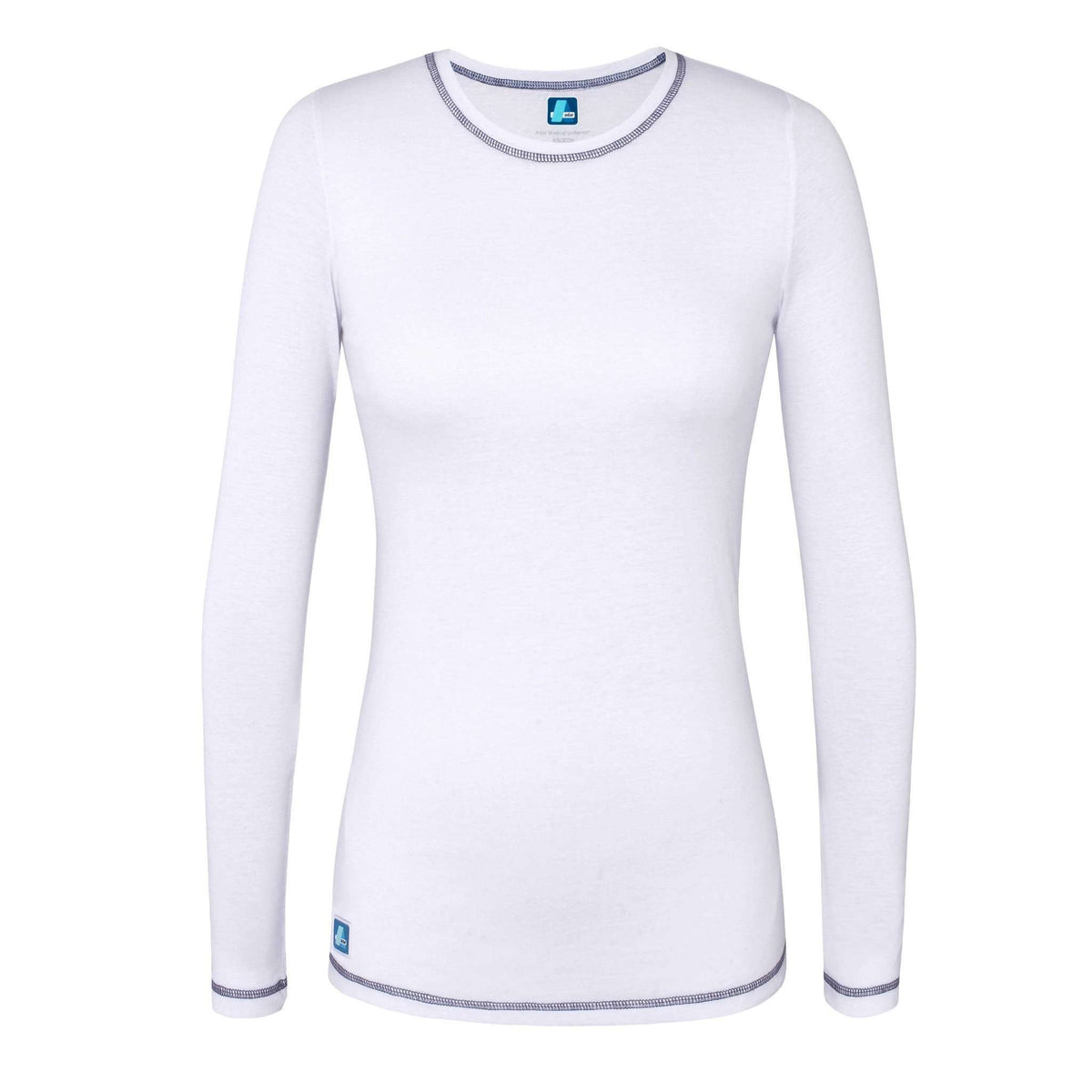  Adar - uniforms Medical Uniform T-Shirts uniforms online Adar Pop-Stretch Long Sleeve Fitted Tee - SchoolUniforms.com