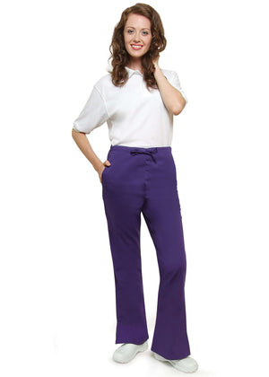  Adar - uniforms Medical Uniform Pants uniforms online Adar Universal Flare Leg Natural-Rise Drawstring Pants Petite - SchoolUniforms.com