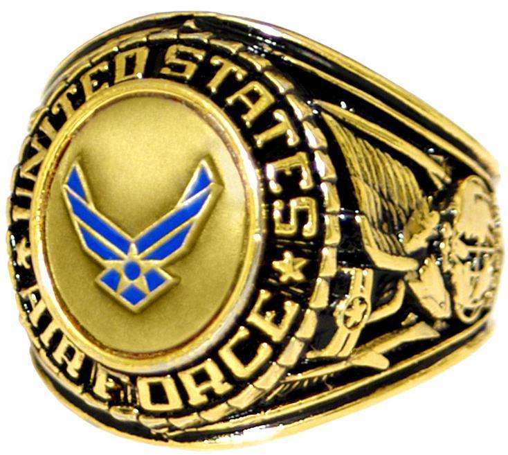  frankbeeinc - uniforms  uniforms online Air Force Mens Ring 18k Gold Electroplate - SchoolUniforms.com