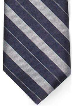  Schooluniforms.com - uniforms  uniforms online Bar Stripe Clip-On Uniform Ties- 6-Pack 711 Navy/Silver - SchoolUniforms.com