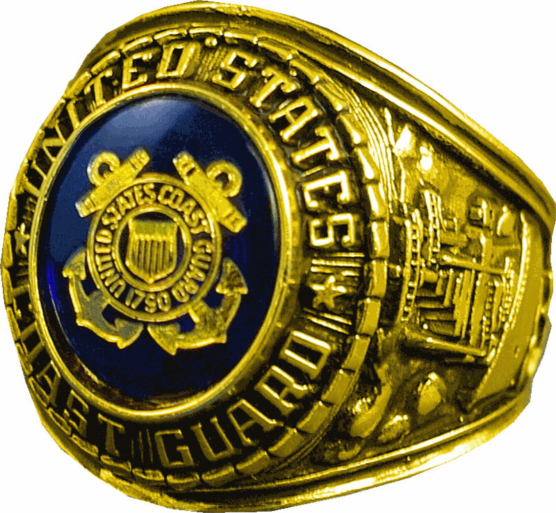  frankbeeinc - uniforms  uniforms online Coast Guard Mens Ring 18k Gold Electroplate - SchoolUniforms.com