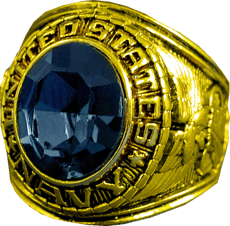  frankbeeinc - uniforms  uniforms online Navy Mens Ring 18k Gold Electroplate - SchoolUniforms.com