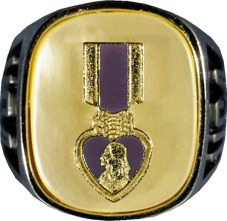  frankbeeinc - uniforms  uniforms online Purple Heart Mens Ring Pure Rhodium Electroplate - SchoolUniforms.com