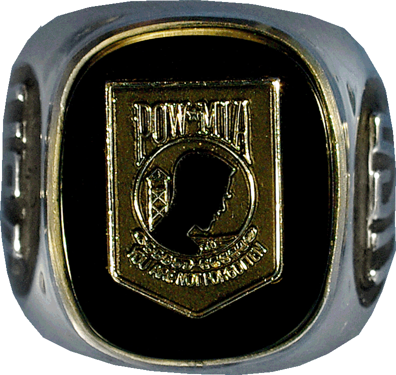  frankbeeinc - uniforms  uniforms online Pow/Mia Mens Ring Pure Rhodium Electroplate - SchoolUniforms.com