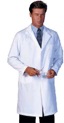  Schooluniforms.com - uniforms  uniforms online Male 80/20 Poly/Cotton Lab Coat - SchoolUniforms.com