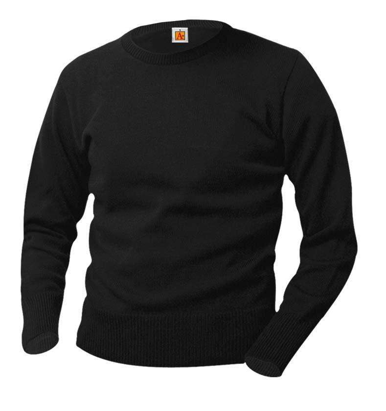  A+ - uniforms Sweaters uniforms online Classic Crew Neck Long Sleeve Pullover Sweater - SchoolUniforms.com