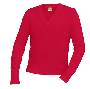  A+ - uniforms Sweaters uniforms online Classic V-Neck Long Sleeve Pullover - SchoolUniforms.com