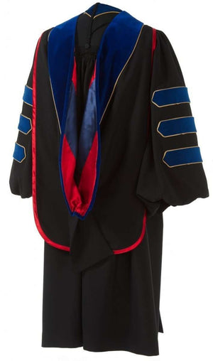  Graduation Gown - uniforms graduation uniforms online Deluxe Doctoral Package Velvet Options - SchoolUniforms.com