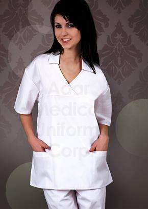  Schooluniforms.com - uniforms  uniforms online Empire Wrap Yoke Tunic With Flat Collar - SchoolUniforms.com