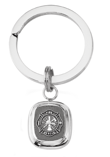  frankbeeinc - uniforms  uniforms online Fire Rescue Classic Sterling Key Ring Solid Sterling Silver - SchoolUniforms.com