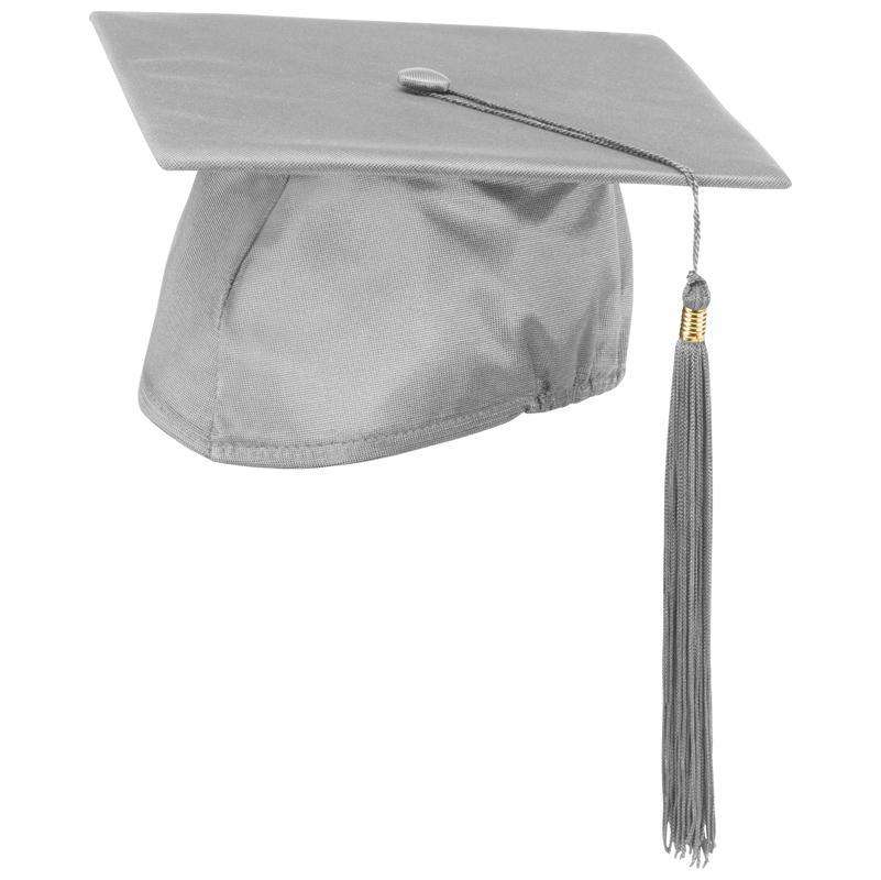  Schooluniforms.com - uniforms  uniforms online Gray Cap and Tassel Shiny Satin Finish - SchoolUniforms.com