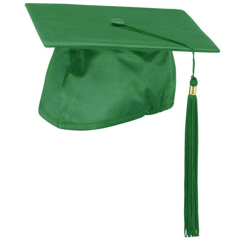  Schooluniforms.com - uniforms  uniforms online Kelly Green Cap and Tassel Shiny Satin Finish - SchoolUniforms.com