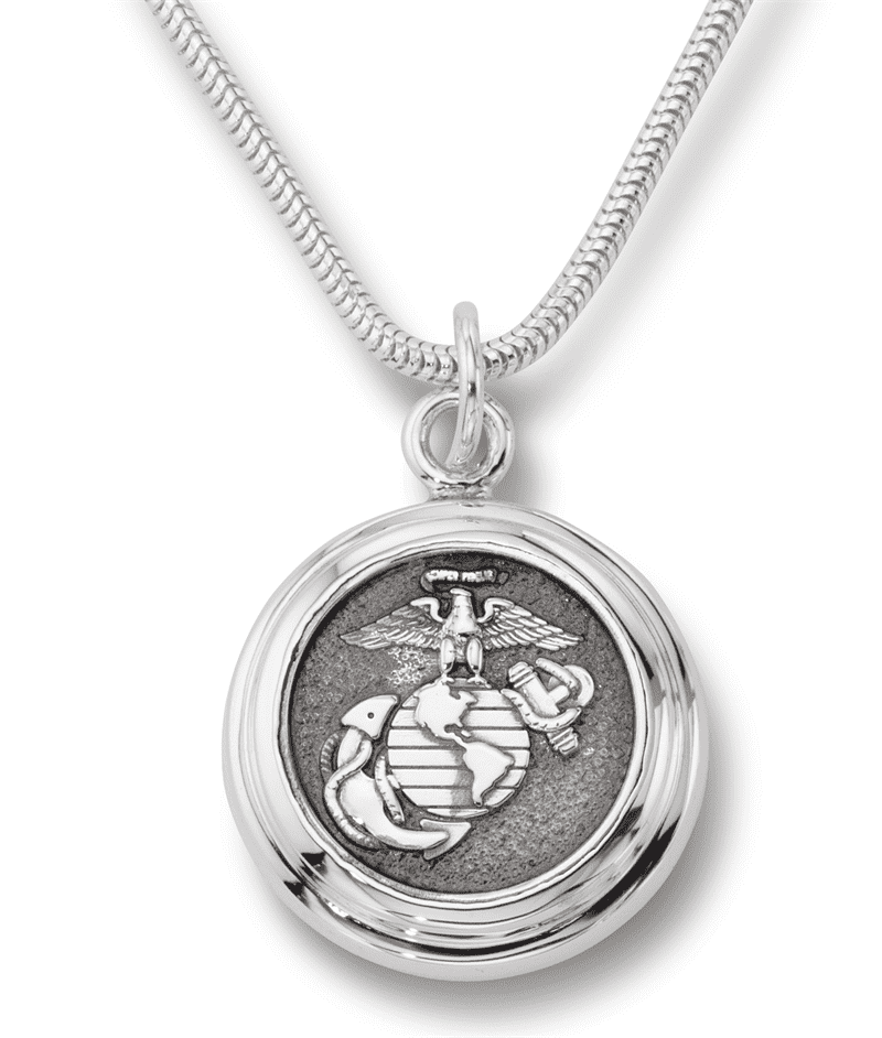  frankbeeinc - uniforms  uniforms online Marines Classic Sterling Pendant Sterling Silver - SchoolUniforms.com