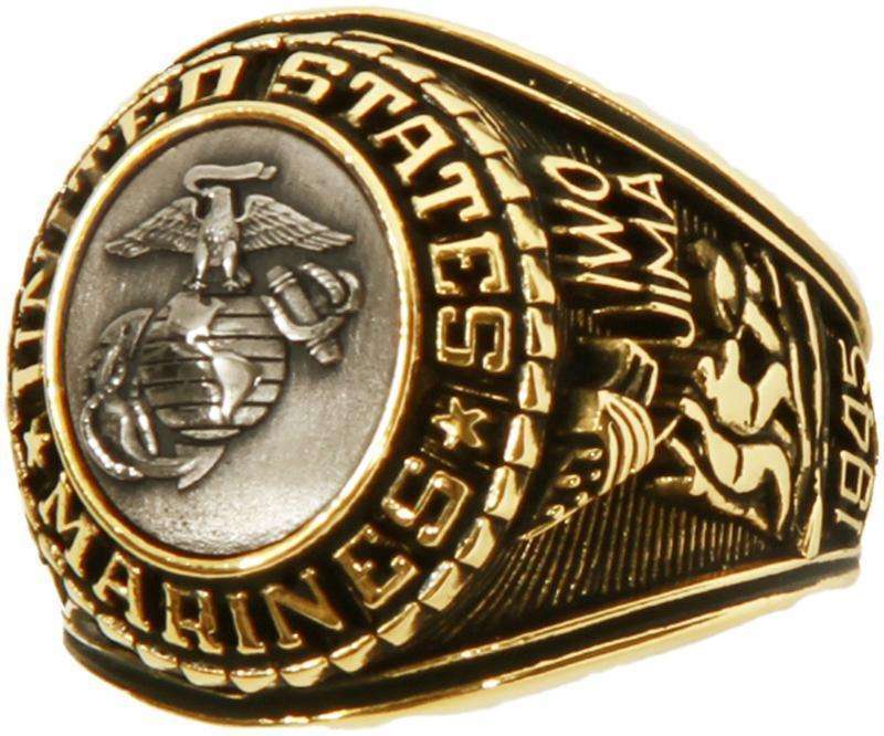  frankbeeinc - uniforms  uniforms online Marines Mens Ring 18k Gold Electroplate - SchoolUniforms.com