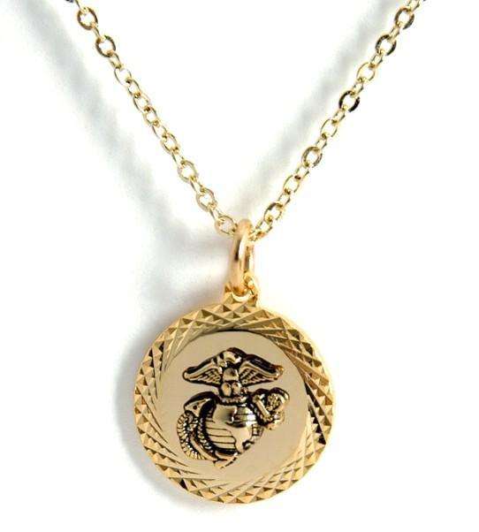  frankbeeinc - uniforms  uniforms online Marines Pendant 22k Gold Plated Diamond Cut - SchoolUniforms.com