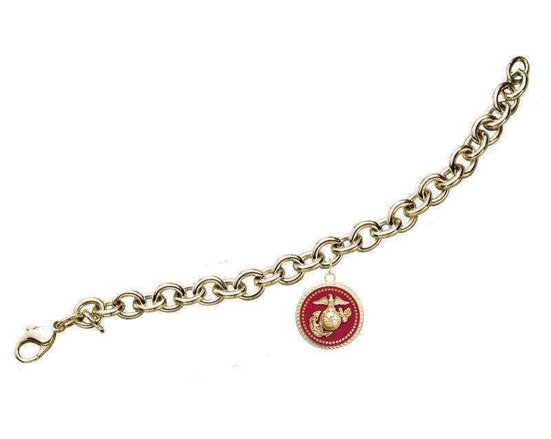  frankbeeinc - uniforms  uniforms online Marines Presidential Series Bracelet 18k Gold Plate - SchoolUniforms.com