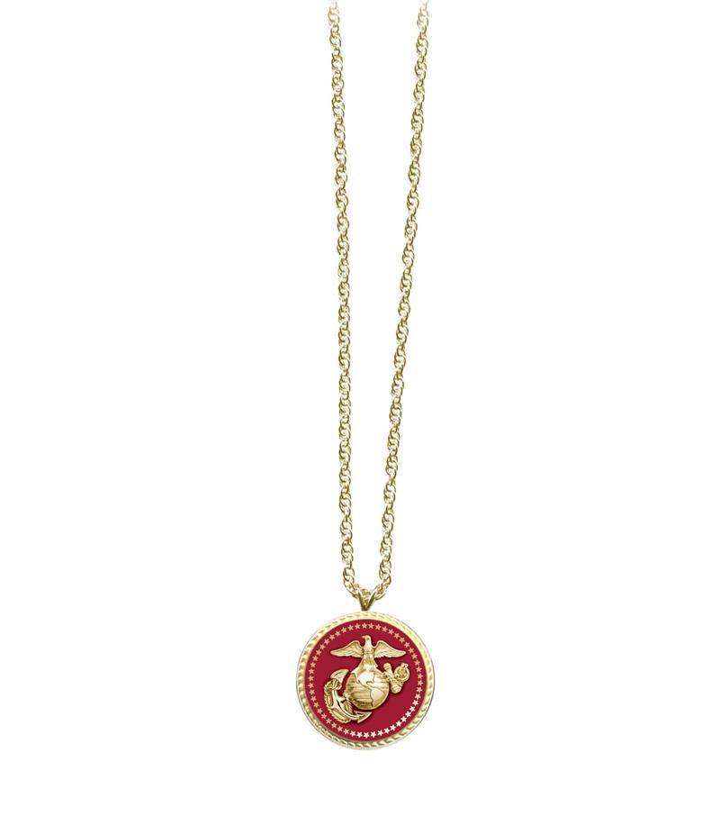  frankbeeinc - uniforms  uniforms online Marines Presidential Series Necklace 18k Gold Plated - SchoolUniforms.com