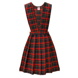 Plaid School Uniform Jumper V-Front Knife Pleats Style 62